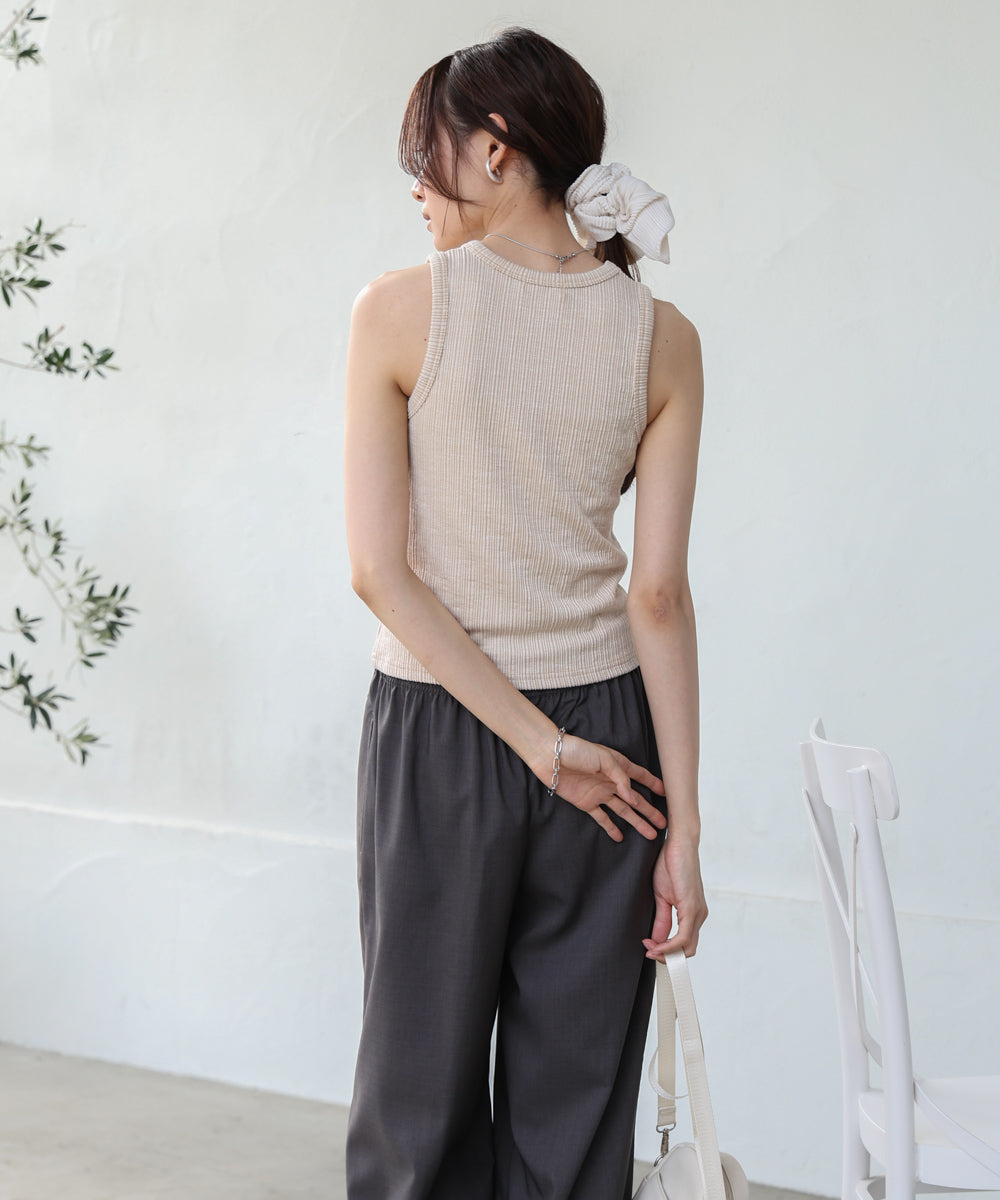 ランダムリブタンクトップ