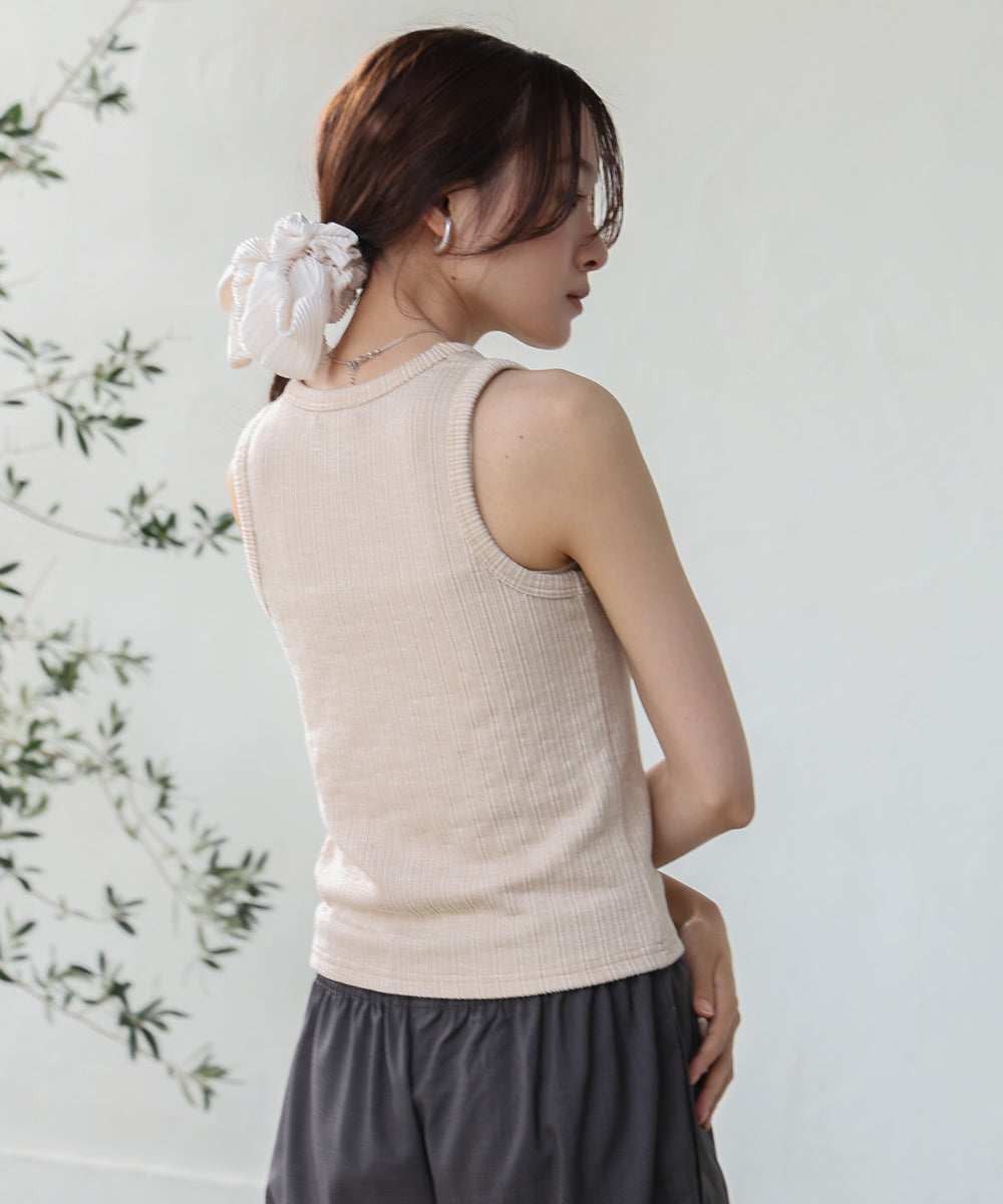 ランダムリブタンクトップ