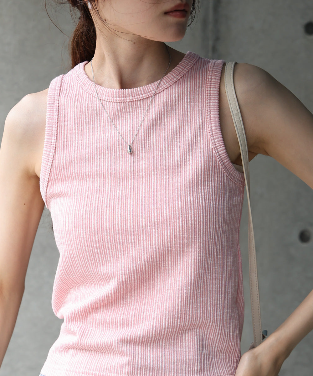 ランダムリブタンクトップ