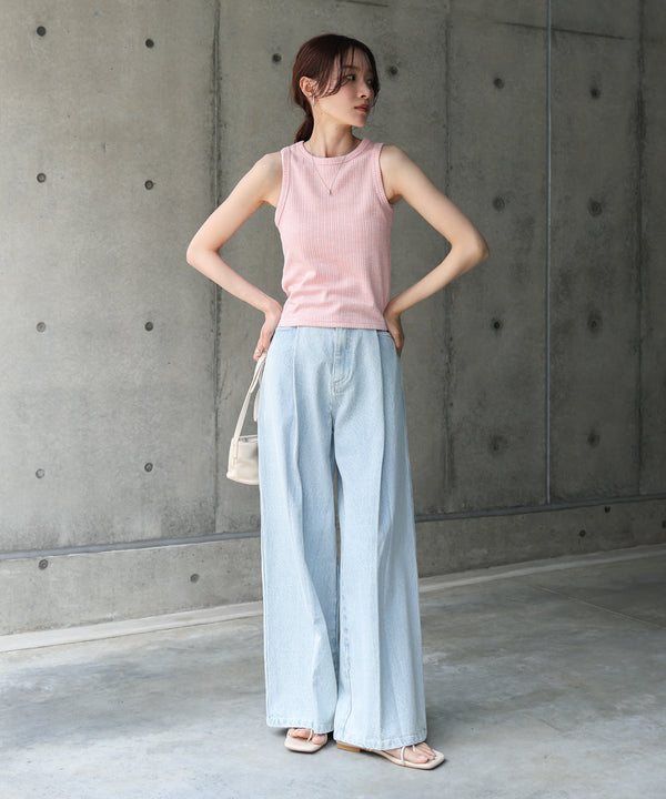 ランダムリブタンクトップ