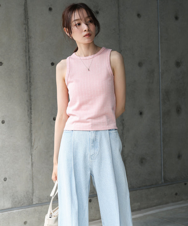 ランダムリブタンクトップ