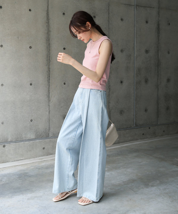 ランダムリブタンクトップ