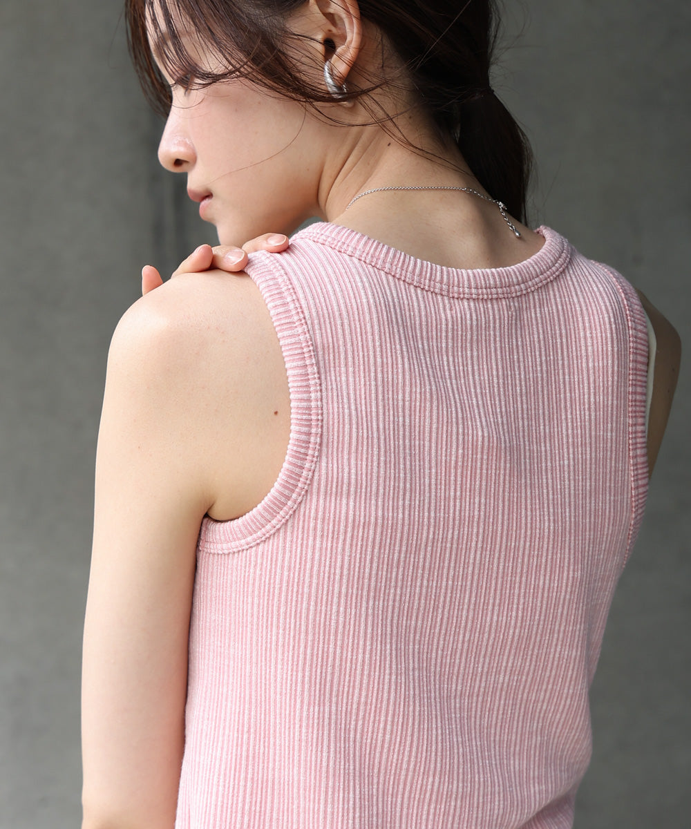 ランダムリブタンクトップ