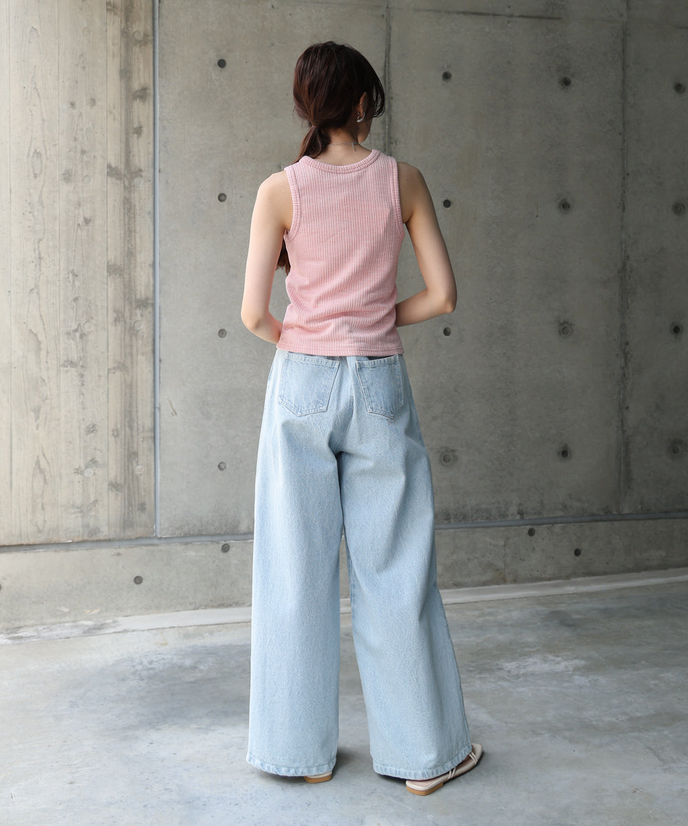 ランダムリブタンクトップ