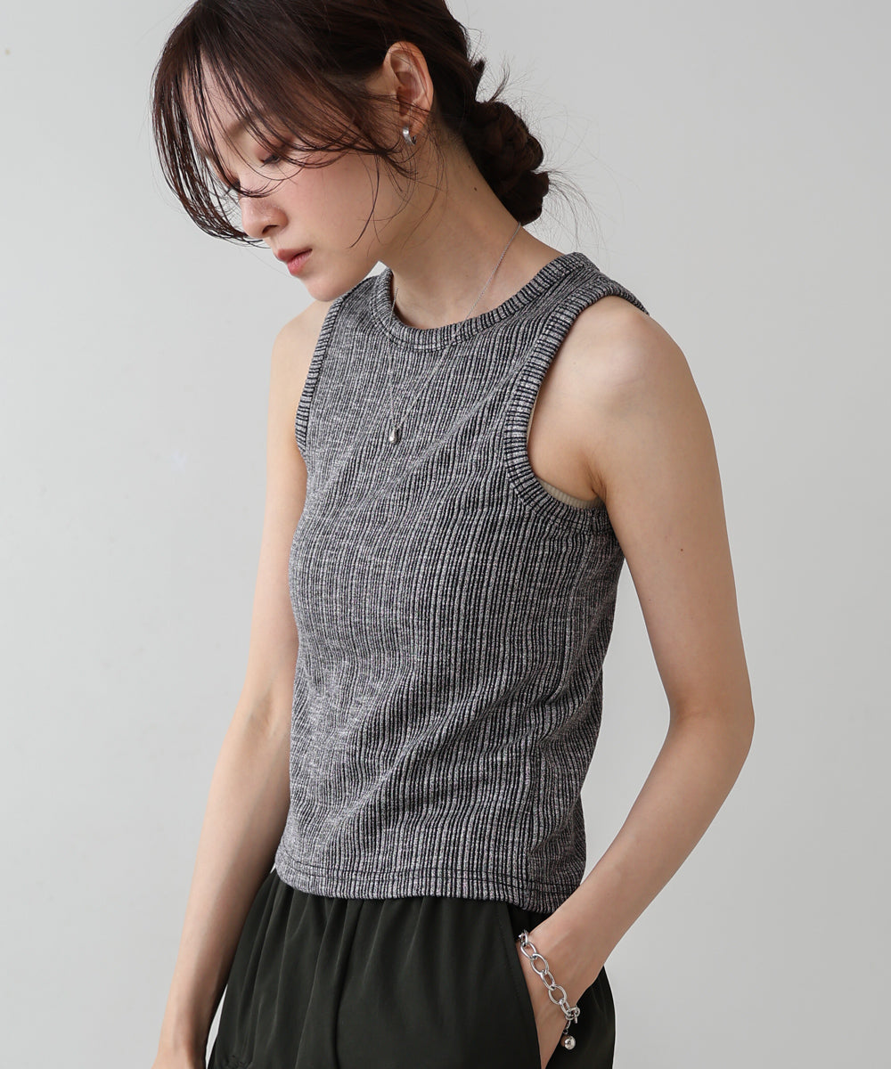 ランダムリブタンクトップ