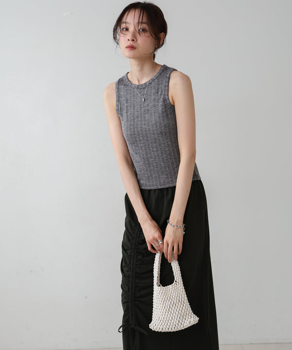 ランダムリブタンクトップ