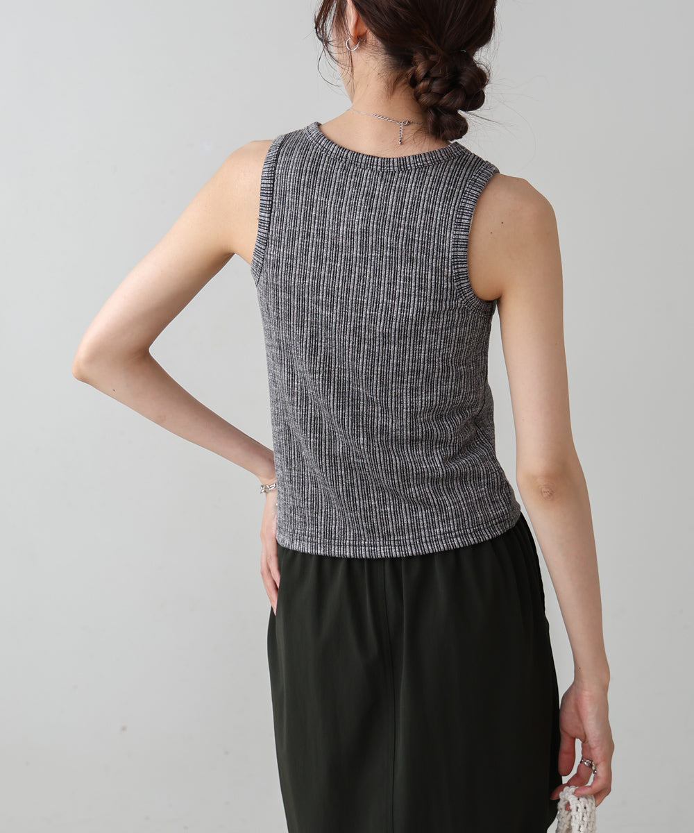 ランダムリブタンクトップ