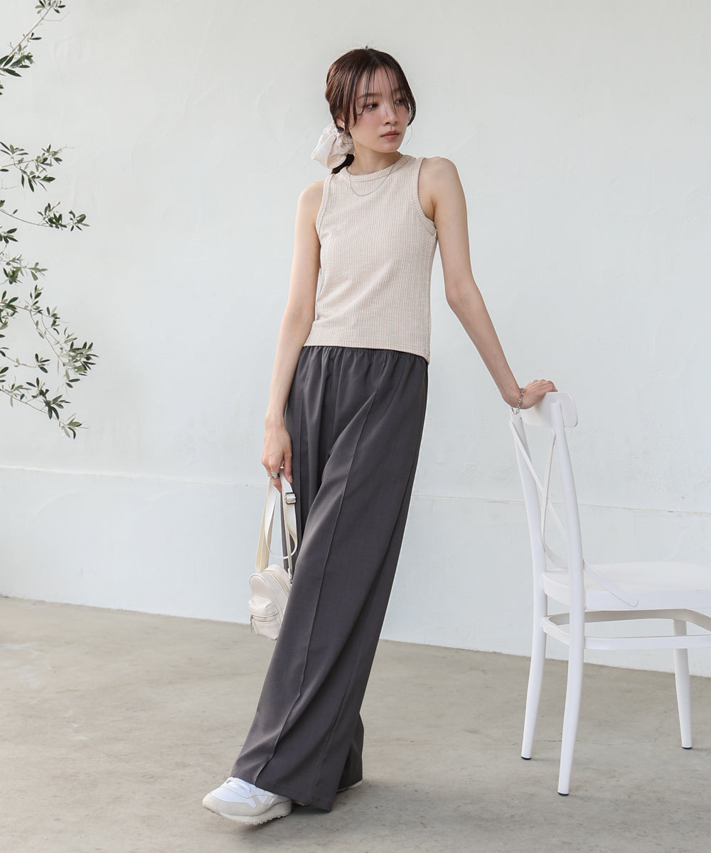 ランダムリブタンクトップ