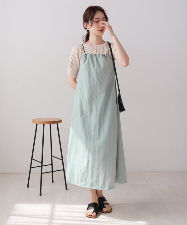 ストラップデザインキャミワンピース