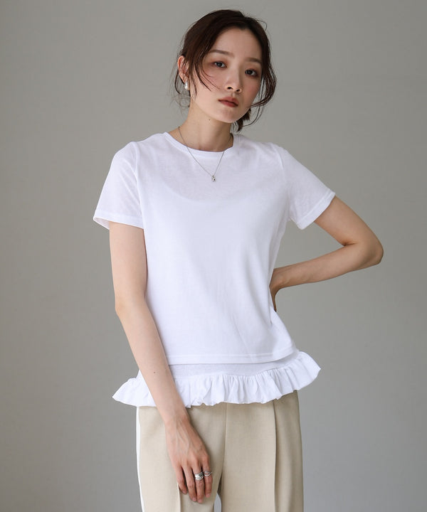 ペプラムバルーンヘムキャミセットＴシャツ