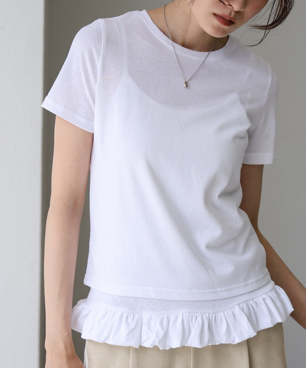 ペプラムバルーンヘムキャミセットＴシャツ