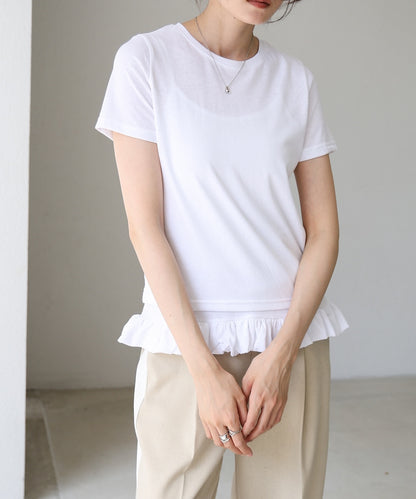ペプラムバルーンヘムキャミセットＴシャツ
