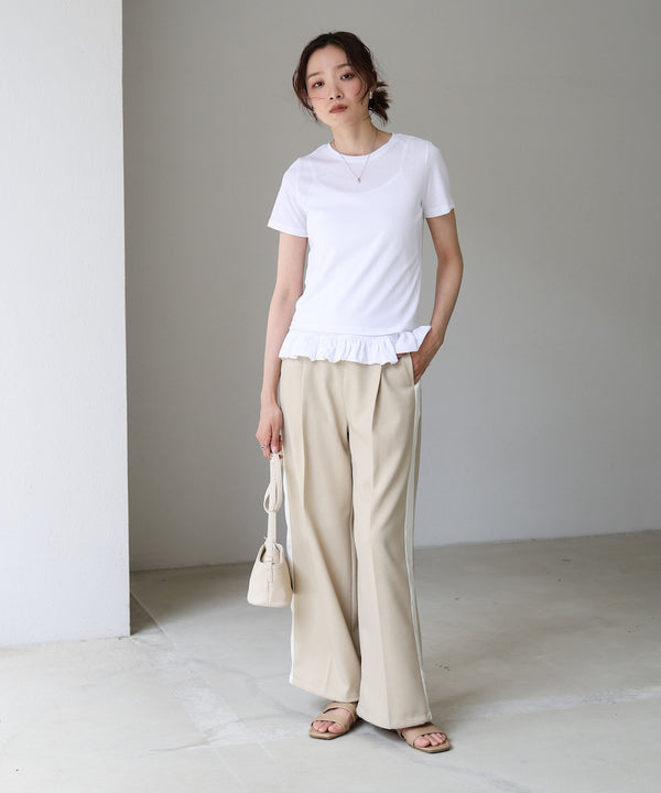 ペプラムバルーンヘムキャミセットＴシャツ