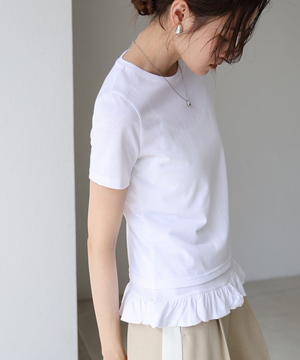 ペプラムバルーンヘムキャミセットＴシャツ