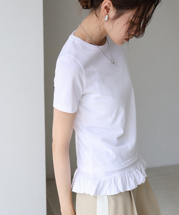 ペプラムバルーンヘムキャミセットＴシャツ