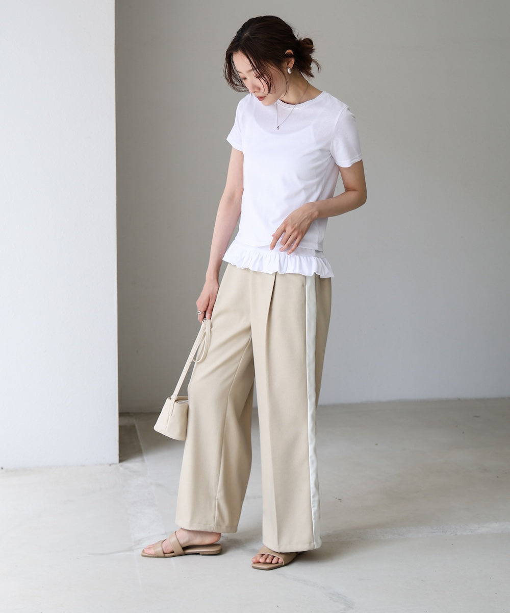 ペプラムバルーンヘムキャミセットＴシャツ