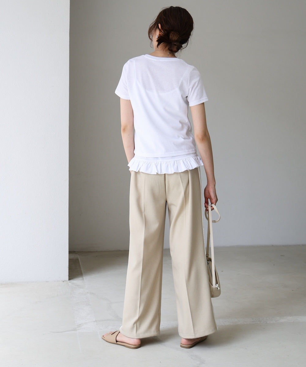 ペプラムバルーンヘムキャミセットＴシャツ