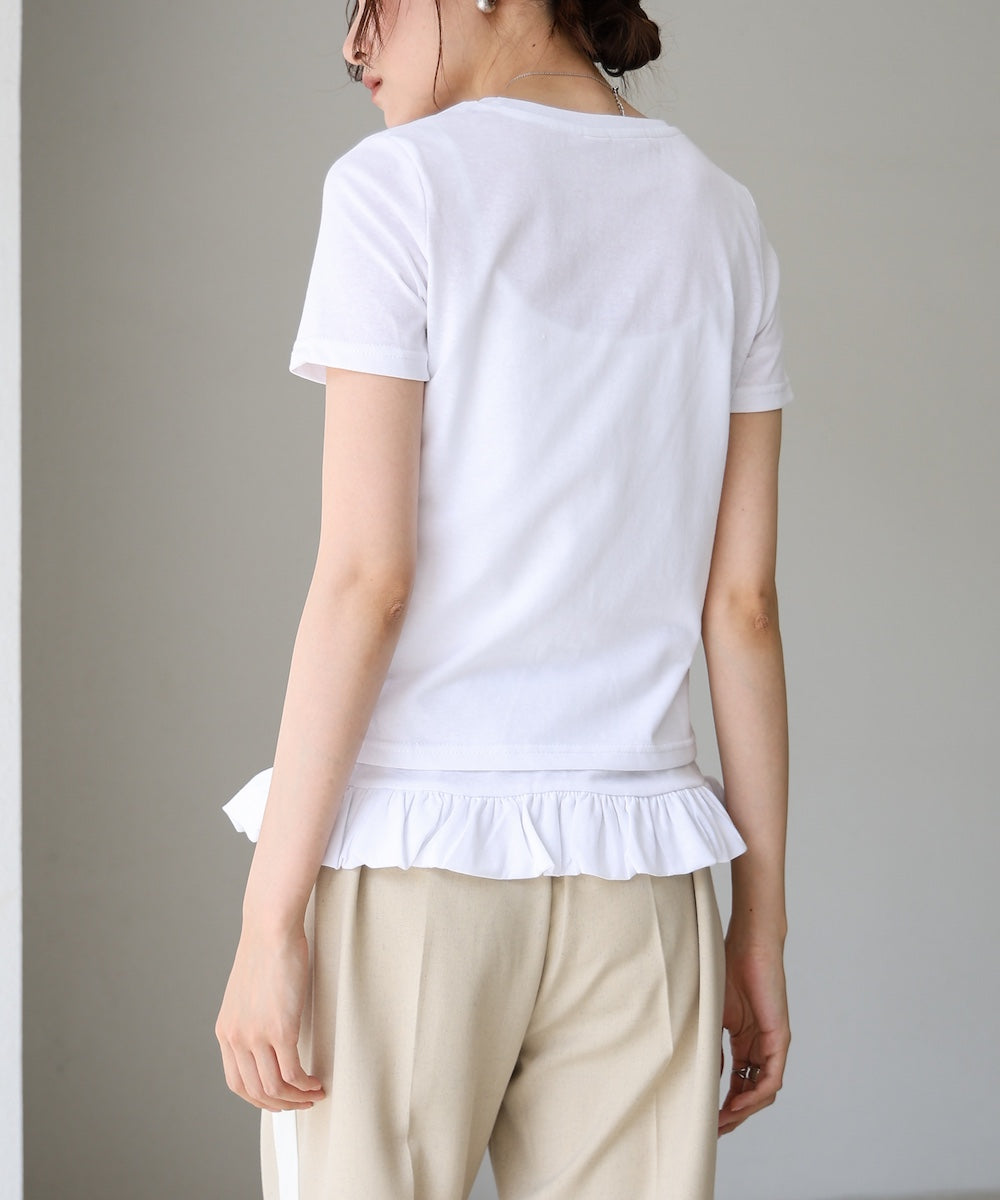 ペプラムバルーンヘムキャミセットＴシャツ