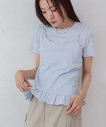 ペプラムバルーンヘムキャミセットＴシャツ