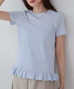 ペプラムバルーンヘムキャミセットＴシャツ