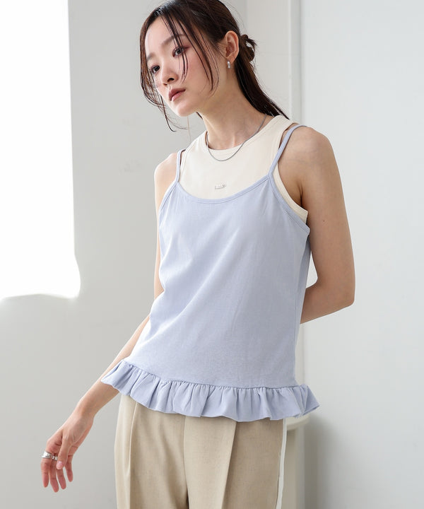 ペプラムバルーンヘムキャミセットＴシャツ