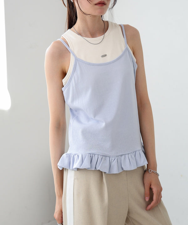 ペプラムバルーンヘムキャミセットＴシャツ