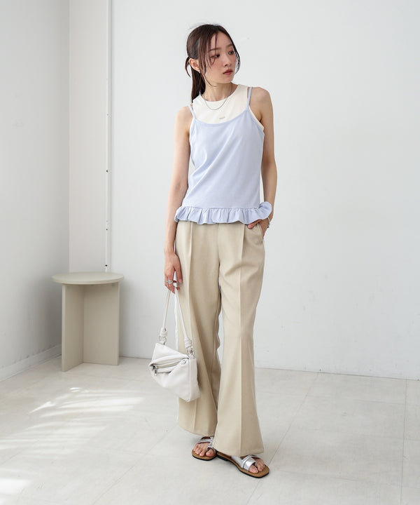 ペプラムバルーンヘムキャミセットＴシャツ