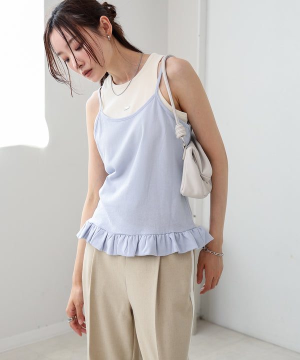 ペプラムバルーンヘムキャミセットＴシャツ