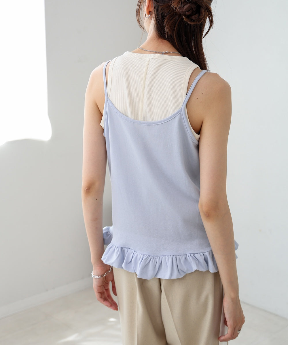 ペプラムバルーンヘムキャミセットＴシャツ