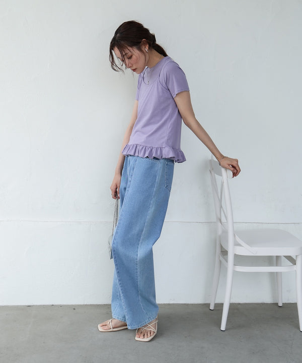 ペプラムバルーンヘムキャミセットＴシャツ