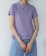 ペプラムバルーンヘムキャミセットＴシャツ