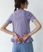 ペプラムバルーンヘムキャミセットＴシャツ