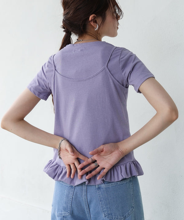 ペプラムバルーンヘムキャミセットＴシャツ