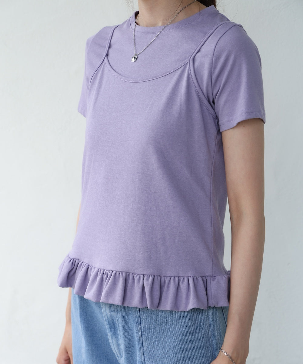 ペプラムバルーンヘムキャミセットＴシャツ