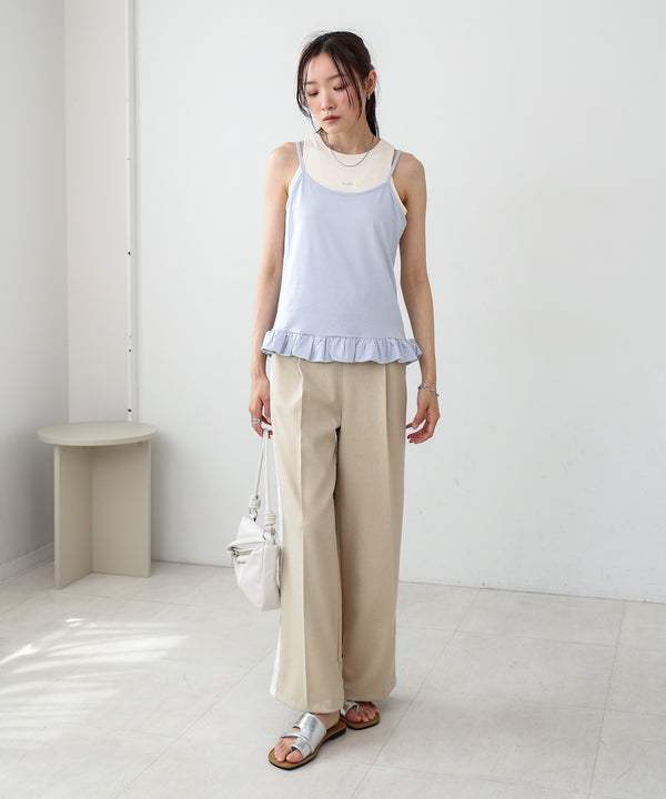 ペプラムバルーンヘムキャミセットＴシャツ