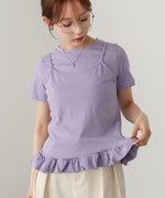 ペプラムバルーンヘムキャミセットＴシャツ