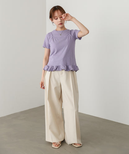 ペプラムバルーンヘムキャミセットＴシャツ