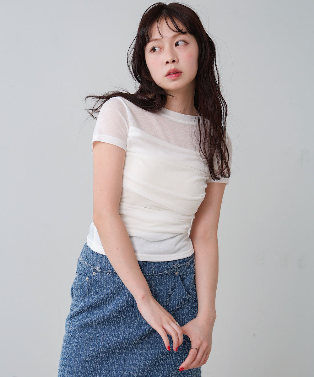 ドレープニットトップス