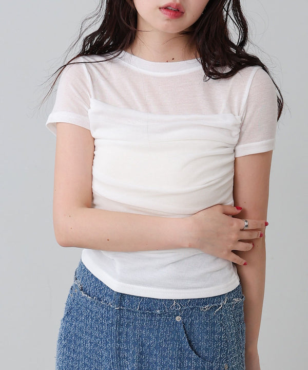 ドレープニットトップス