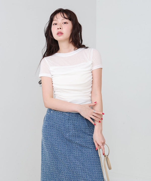 ドレープニットトップス