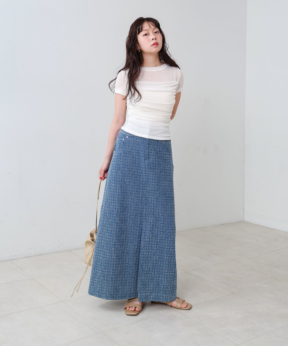 ドレープニットトップス