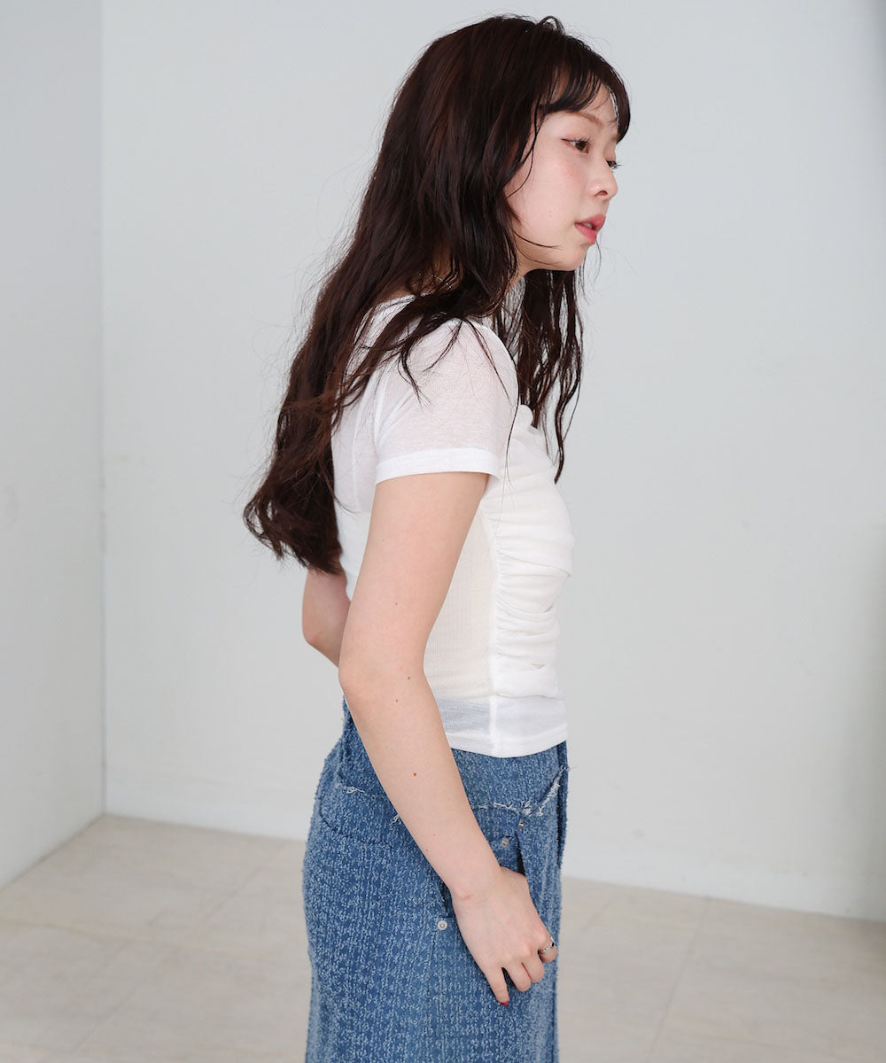 ドレープニットトップス