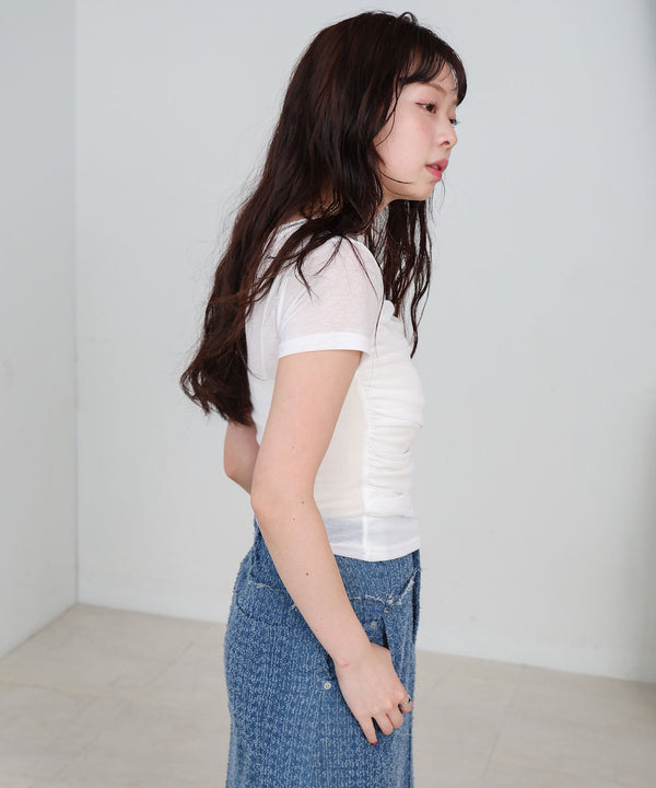 ドレープニットトップス