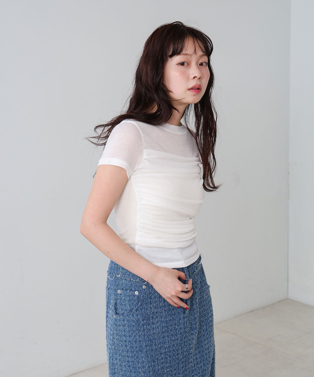 ドレープニットトップス