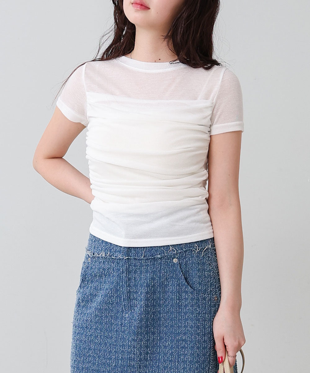 ドレープニットトップス