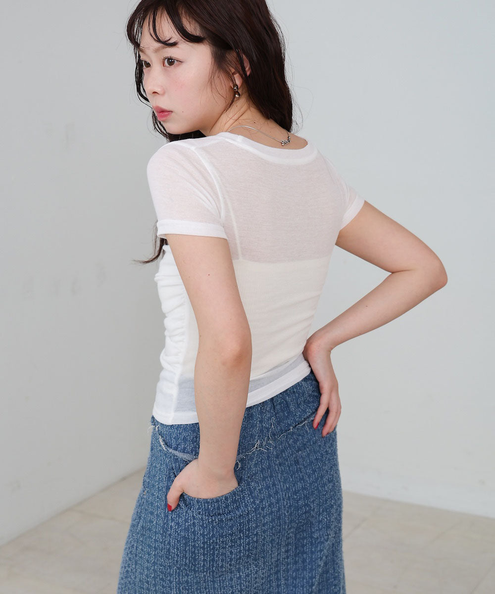 ドレープニットトップス