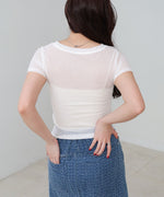 ドレープニットトップス