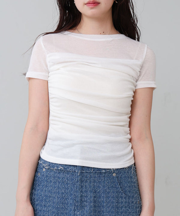 ドレープニットトップス