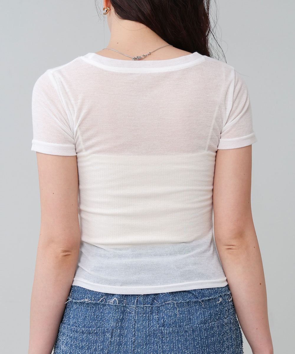 ドレープニットトップス