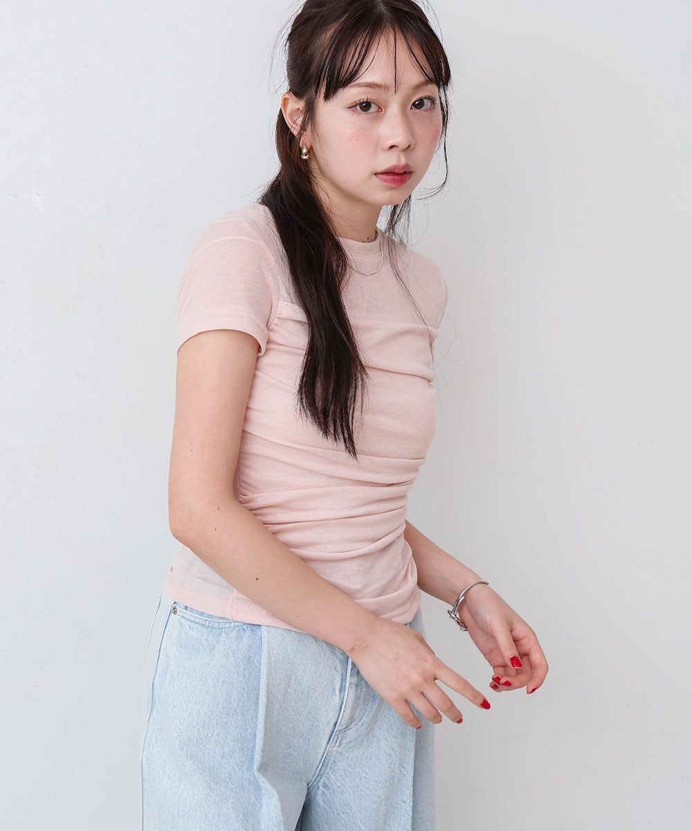 ドレープニットトップス